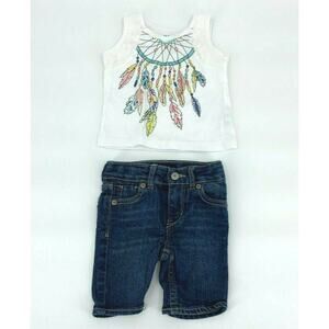 Kidgets Levi’s Girl’s Short/Tank Top Outfit Kid’s Toddler Size 2T
